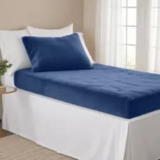 Jogo De Lençol Solteiro 2 Peças Plush Manta Flannel - Azul