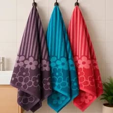 Kit de Toalhas de Banho Estampada Grande 140x70cm Felpuda Macia - Sortidas