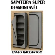 Armário de Sapatos Sapateira com Zíper 4 Andares Desmontável