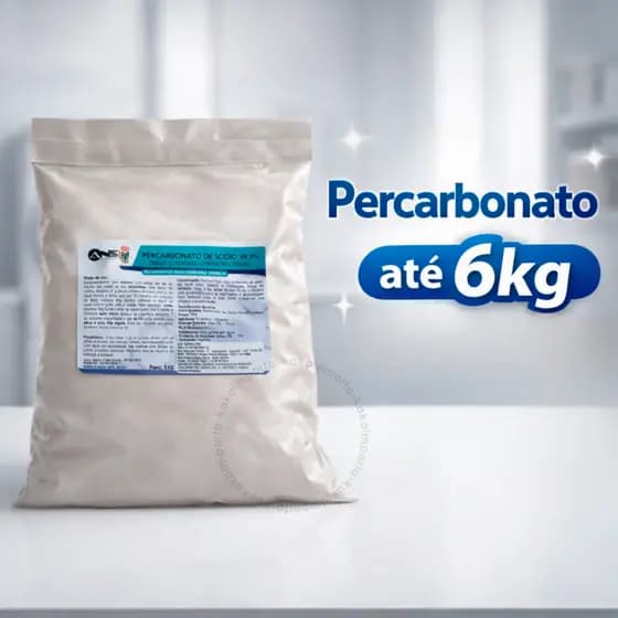 Percabonato de Sódio 100% Puro Limpeza Profunda e Clareador de Roupas Tira Manchas Limpeza em Geral 2kg a 6kg