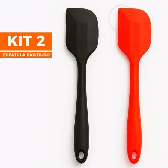 Kit 1 ou 2 Espátulas De Silicone Pão Duro Casa Cozinha Raspadora Premium 27cm