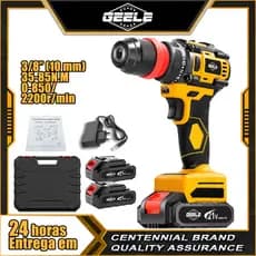 Furadeira Parafusadeira 3/8" 2 bateria 21V e acessórios GEELE