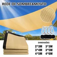 Amarelo/castanho Tela Sombreamento 98% para Garagem e Piscina, Proteção UV e Instalação Rápida Vários tamanhos