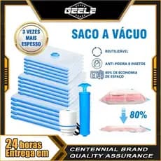 Sacos De Vácuo Para Organização De Roupas 50x60 Mala De Viagem Guarda-Roupa Bomba Manual