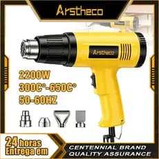 Soprador Térmico 2200W 110V/220V - Pistola de Ar Quente 2 Velocidades com Temperatura Ajustável até 650°C
