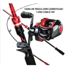 Vara De Pesca De Fibra De Carbono De Bambu Com Carretel 1.6M-2.1M De Max Drag 30KG