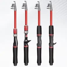 Vara De Pesca Telescópica De Fibra De Vidro De 1.6 M/1.8 2.1 Pólo De Carpa Ultraleve Portátil .