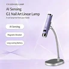 MITESI Mini Lâmpada Portátil De Gel Para Unhas , Bateria Inteligente De Longa Duração , Luz De Cura Arte Em Com Suporte
