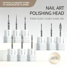 Conjunto Profissional De Brocas Para Pré-Tratamento De Unhas Modelar E Remover Cutículas