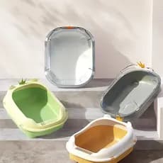 MIW Caixa De Areia Grande Para Gatos , Banheiro Sanitário Durável , Com Antiderramamento-Fácil Limpeza