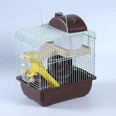MIW Gaiola Dupla Colorida Para Hamster Com Tubos E Roda-Casa De Animais , Malha De Ferro , Fácil Montagem