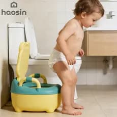 Troninho Infantil Compacto com Penico e Mictório – Sapo para Desfralde, Removível e Prático