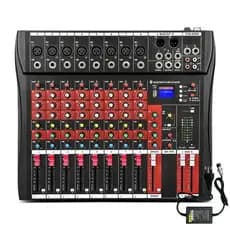 Sistema de 8 canais Bluetooth USB Mixer MP3 Player Digital