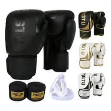 Luvas de boxe de luta grátis, tiras de Velcro, alças, parte 8-16