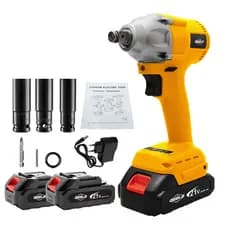 Chave De Impacto  Sem Fio 21v com Bateria, Maleta e Soquete Motor escovado