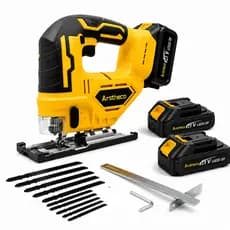 Serra Elétrica Tico Tico Sem Fio 12/21v Com Acessórios 850w 3500RPM Transmissão de 3 velocidades