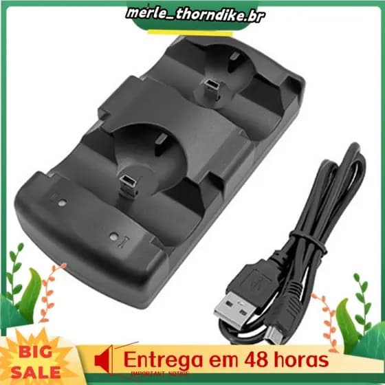 Carregador Duplo USB De Base De Energia De Carregamento Para Sony PS3 Mover Controlador E Navegação Móvel Fácil Instalaç