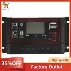 Controlador De Carga Solar 100A , Painel , 12V , 24V , Display LCD Regulador De Bateria Com Porta USB