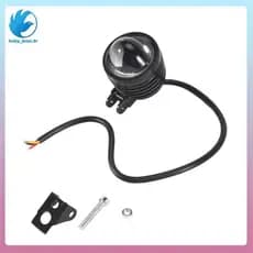[lesley_jones.br] Farol De Motocicleta De 3 Polegadas 30W 6000LM Fisheye LED Para Dirigir Holofotes De Neblina Branco +