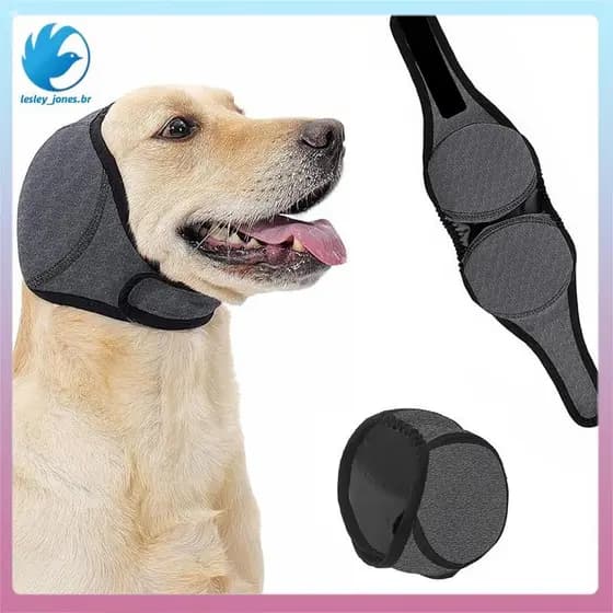 [lesley_jones.br] Protetores De Orelha Para Cães , Resistentes A Ruídos E Adequados O Banheiro , À Prova D'água , Elásti