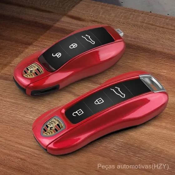Capa de Chave Colorida Porsche Cayenne 718 Macan Panamera Taycan 911 Chave Modificada Moda Criativa Capa de Chave de Cor