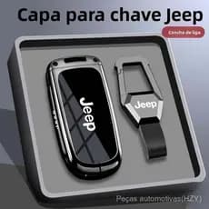 Capa de chave de carro em liga de zinco para Jeep/Luz Livre/Grand Commander Cherokee UU3L