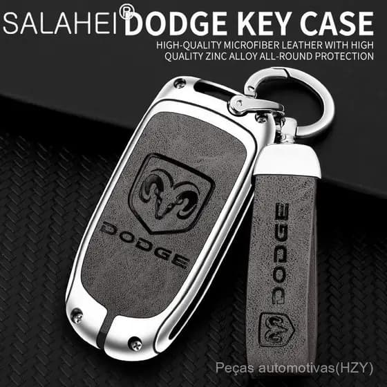 Capa de Chave de Carro em Liga de Zinco para Dodge Ram 1500 Journey Charger Dart Challenger Durango Acessórios de Interi