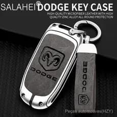 Capa de Chave de Carro em Liga de Zinco para Dodge Ram 1500 Journey Charger Dart Challenger Durango Acessórios de Interi