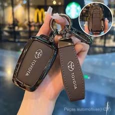 Capa protetora de chave de carro em liga de zinco da Toyota é adequada para Corolla Rayling Camry Weilandronfang rav4 23