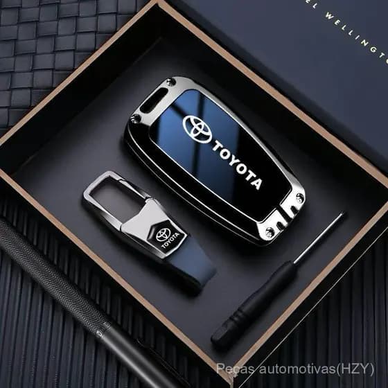 Capa protetora de chave de carro em liga de zinco da Toyota é adequada para Highlander CZ9W