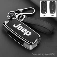 Capa de Chave para Jeep Renegade Compass 2016 2017 2018 2019 Cherokee Charger Dodge 1500 Challenger Chrysler 30 NX9C