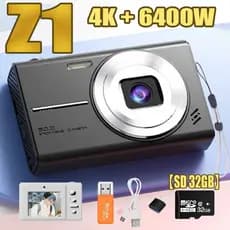 2025 Z1 CCD 8X Zoom Digital Câmera 4K Para Estudante De Fotografia 2.4 Polegada 180 Tela Flip Selfile