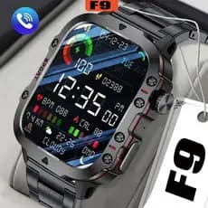 Relógio inteligente F9 2026 com Bluetooth para chamadas,NFC, relógio esportivo e frequência cardíaca