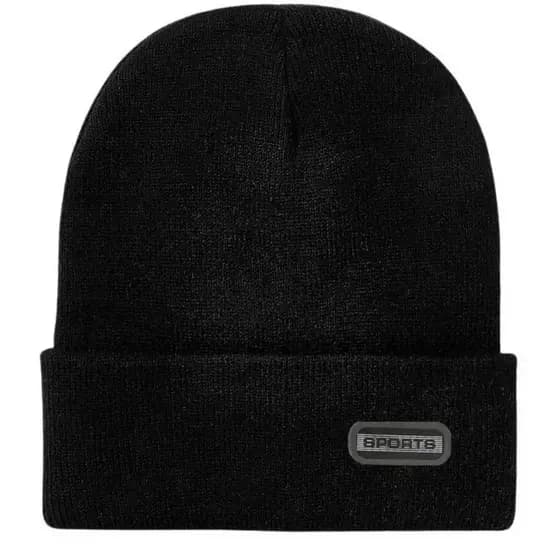 Touca De Frio Sports Preta Super Aveludada E Macia Masculina