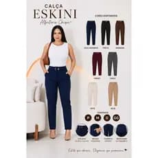 CALCA SKINI ZHARRAA FEMININA CHIQUI ENALFAIATERIA COM CINTO ENCAPADO P M G GG