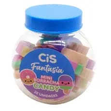 Borracha Mini Fantasia Candy Pote Com 20 Unidades CiS