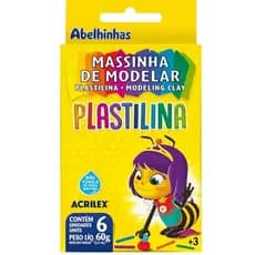 Massinha De Modelar Plastilina C/6 Cores 90g - Acrilex