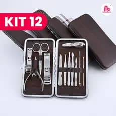 Kit de Manicure Portátil com Cortador de Unhas, Pinça e Tesour