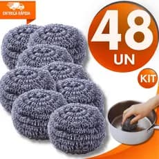 Utilidades Esponja De Aço Buchinha Lava Louça Limpeza Pesada Bucha Palha de Aço Panela Cozinha Pia