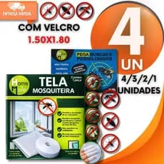 Telas Mosquiteiro 130x150cm  E Adesivo Anti Inseto para Janelas E Adeviso Pega Mosca Pernilongo Inseto