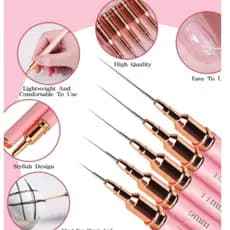 Kit Com 3/5 Conjunto de Pincéis de Linha de Arte de Unhas, Pincel Fino de Linha, Pincel de Pintura
