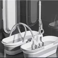Conjunto de balde e esfregão dobrável Rodo Microfibra Limpeza Mop Esponja PVA Mop Balde Dobrável Retangular