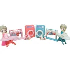 Boneca Frozen / Boneca Elsa / Frozen / Mini Lavanderia / Casa de Boneca / Máquina de Lavar Infantil / Brinquedo Infantil