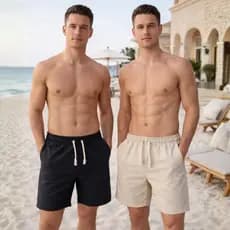 Kit com 2 Short Linho Premium Masculino Bermuda Moda Praia Básico curto