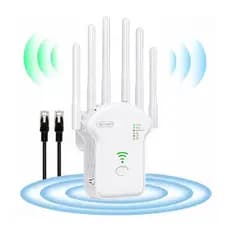Repetidor Wifi 6 Antenas Sem Fio Sinal Wireless Amplificador Extensor Potente - MY7254
