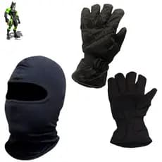 Luvas De Frio Forrada Motociclista Moto Motoboy Inverno Frio com Touca ninja Balaclava