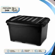 Caixa Organizadora com Tampa 95 Litros Caixa Resistente Multiuso Para Brinquedos