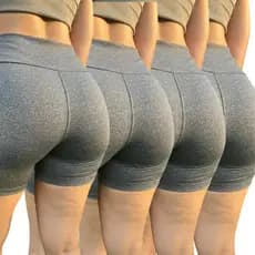 KIT C/ 4 Shorts Legging Meia Coxa Reforçada Fitness Feminino Tecido Grosso Resistente Academia