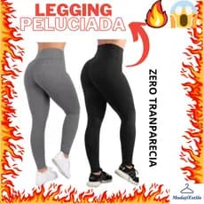 Calça Legging Cintura Alta Forrada Inverno Plus size