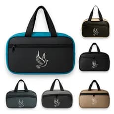 Bolsa necessaire organizadora em couro sintético pássaro
